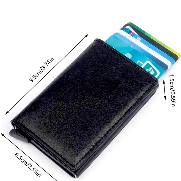 RFID blocking slim credit card wallet - Picture 3 of 3